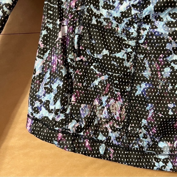 Lululemon | Back Pack It Jacket Floral Sport Tranquil Blue Zip Up Hoodie Size 8 - Picture 12 of 16